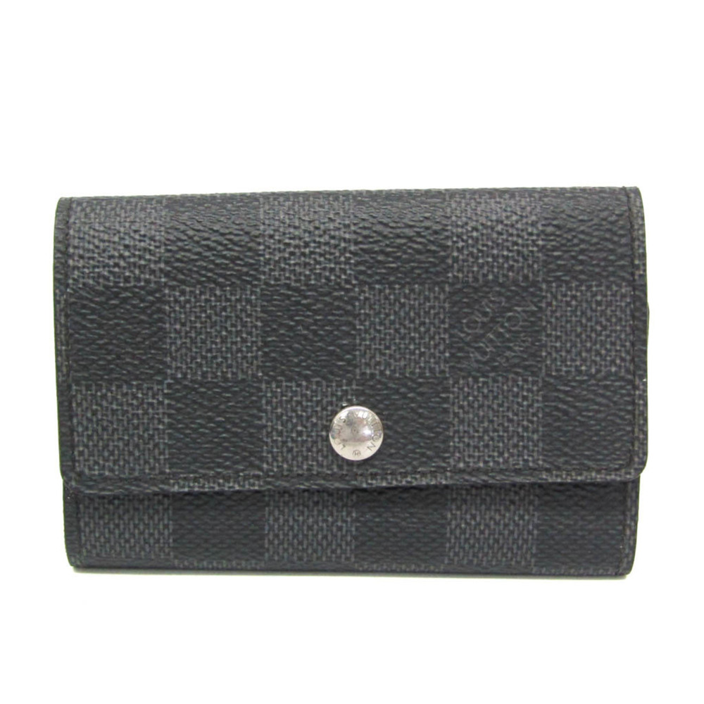Louis Vuitton Damier Graphite 6 Key Holder N62662 Men,Women Damier Graphite K...